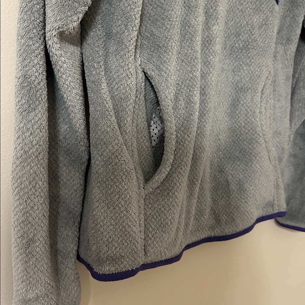 Patagonia Womens Re-Tool Snap-T Fleece Pullover Jacket Sz Small Gray & Purple - Picture 9 of 11